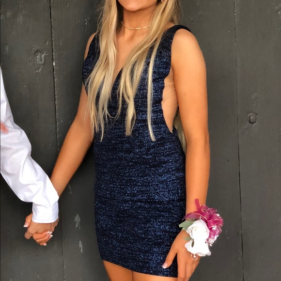 Jovani Navy Dress - Picture 4 of 5